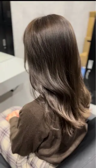 ロング カラー Blue高槻所属・ハイライト 透明感カラー松本のヘアスタイル