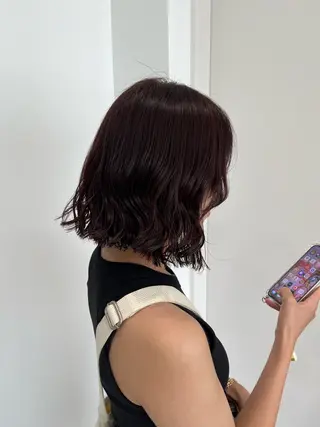 ミディアム カラー モテヘア/グレージュ /ボブ/前原汐🎐のヘアスタイル
