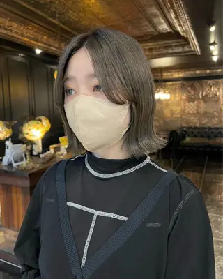 ミディアム カラー haco＋所属・圧倒的デザイン力 店長🎨RENAのヘアスタイル