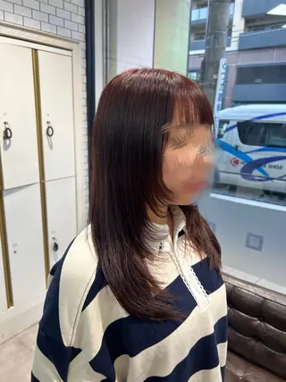 セミロング ブリーチカラー／ 髪質改善emi🍒のヘアスタイル