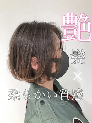 ミディアム カラー 大人女性のショート ・ボブ✂︎沼尻典祥のヘアスタイル