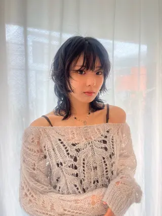 ミディアム MAYU/ハイトーン /レイヤーカットのヘアスタイル