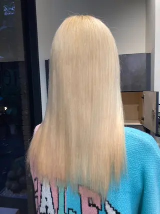 セミロング カラー ✨最安値✨エクステ カラー🌼つきな🌼のヘアスタイル