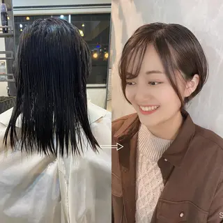 ショート カラー ヘアアレンジ stylist/蛯谷 珠里のヘアスタイル