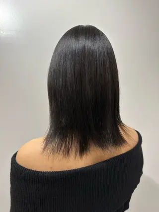 セミロング 酸性ストレート/艶髪 /縮毛/sara❄️のヘアスタイル