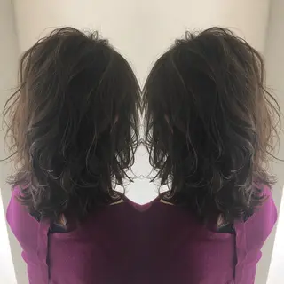 セミロング カラー ヘアアレンジ hair  design nico*  ヘアデザイン ニコ所属・中間 将人のヘアスタイル