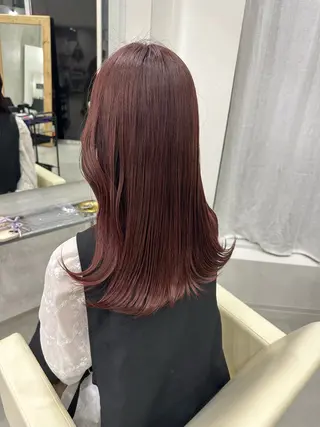 セミロング カラー さあや 【透け感/艶感】のヘアスタイル