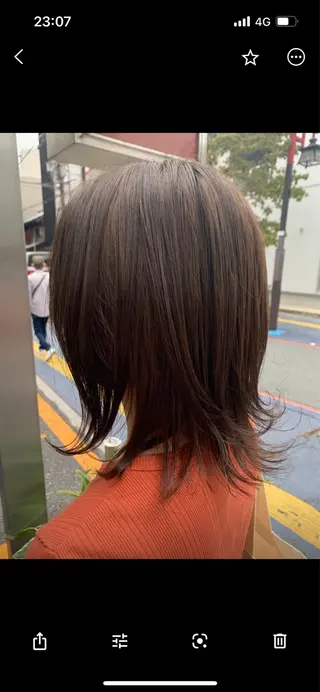 ミディアム カラー 高松 歩のヘアスタイル