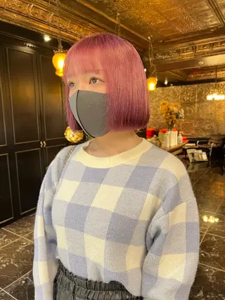 ショート カラー haco＋所属・圧倒的デザイン力 店長🎨RENAのヘアスタイル