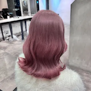 セミロング カラー ヘアアレンジ 🎀モテ暖色× エクステ🎀あかりのヘアスタイル