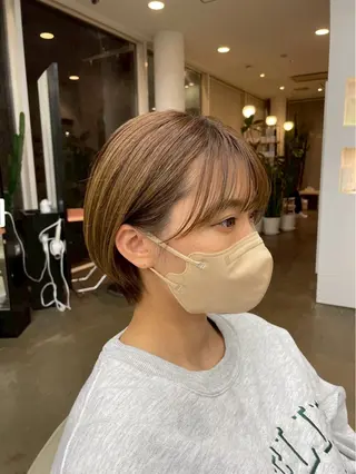 ショート DIFINOaoyama所属・🎧ayaka/ボブ /透明感カラー 🩵のヘアスタイル