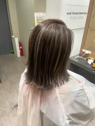 ミディアム ハイトーン&エクステ /RIE🌻のヘアスタイル