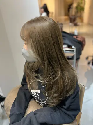 セミロング カラー ヘアアレンジ ✨韓国/外国人風✨ 江原巧のヘアスタイル