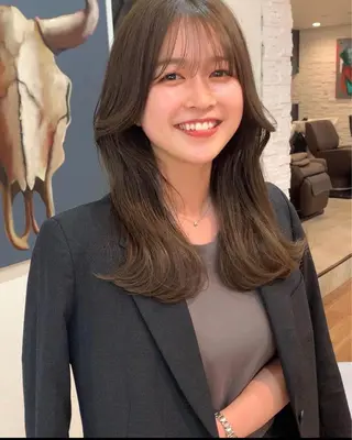 セミロング カラー 【韓国風くびれヘア】 joule小木曽輝のヘアスタイル