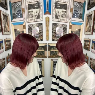 ミディアム カラー レイヤー/ボブ/ ミニボブ/AOIのヘアスタイル