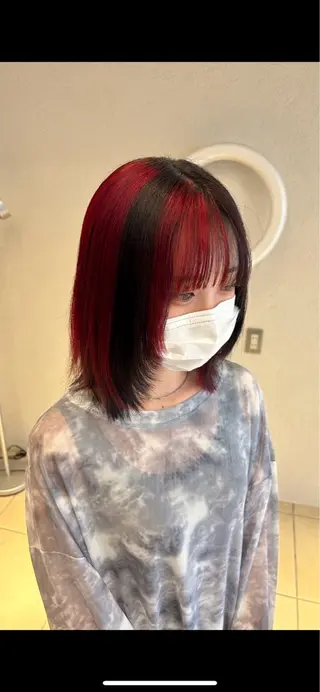 ミディアム カラー 八重樫 夢愛のヘアスタイル