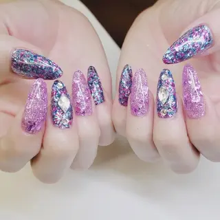 ネイル ロング クロキ 。のネイルデザイン