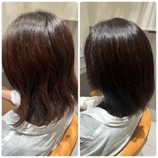 ミディアム カラー 大久保 陽子のヘアスタイル