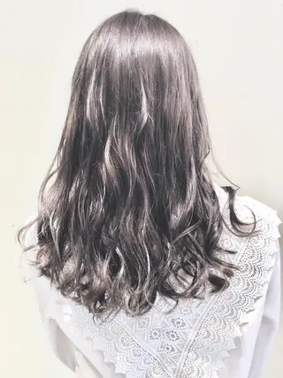 セミロング カラー パーマ ヘアアレンジ 【ツヤ髪美容師】 ツダケイスケのヘアスタイル