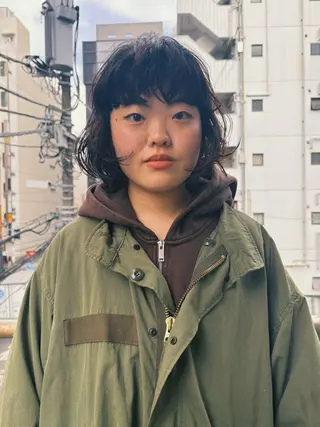 ミディアム パーマ パーマ/藤沢 湘南/HYOのヘアスタイル