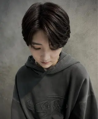 パーマ メンズ 顔まわり/ボブウルフ 🤍愛唯(めい)のヘアスタイル