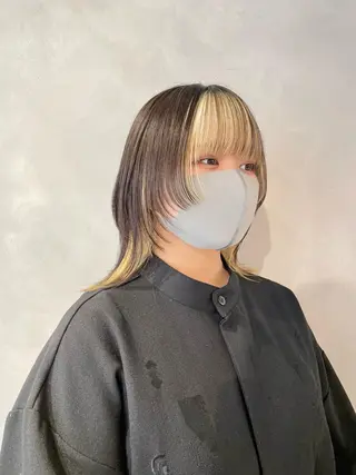 ミディアム カラー ブロンド・ハイトーン ／遠藤将太のヘアスタイル