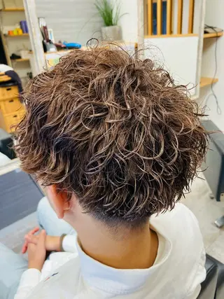 パーマ メンズ メンズ特化/パーマ/ フェードWATARUのヘアスタイル