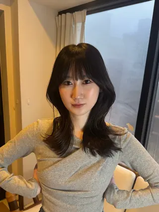 セミロング カラー Bonheur銀座 /前田 栞九郎のヘアスタイル