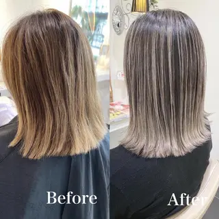 セミロング カラー 山崎俊輔/髪質改善 /バレイヤージュのヘアスタイル