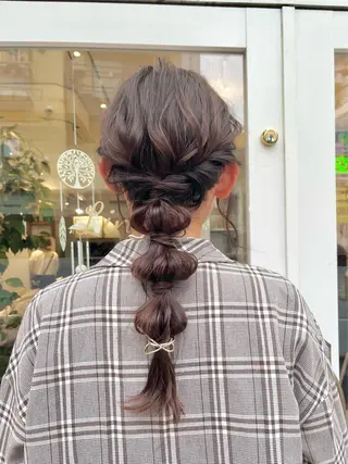 セミロング 髪質改善カラー☆ ヘアアレンジmiyuのヘアスタイル