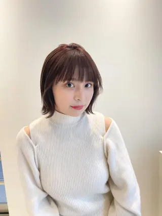 ショート 太田ありさ クリーミーヘアカラーのヘアスタイル