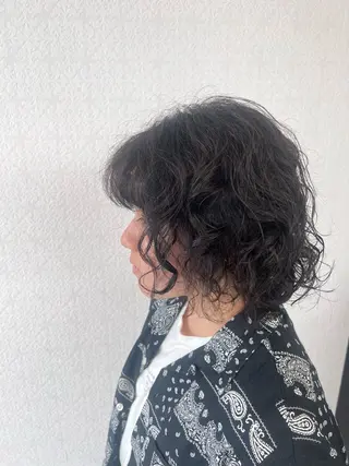 ショート パーマ 豊田 恭平のヘアスタイル