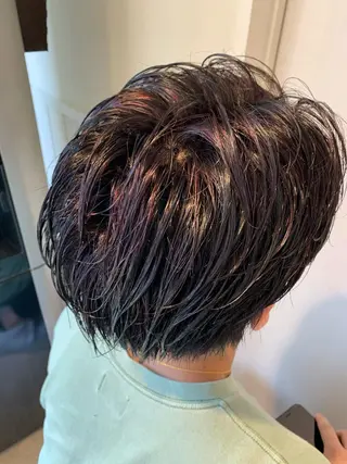 カラー メンズ スパイキー/韓国 パーマ/メンズ/直輝のヘアスタイル