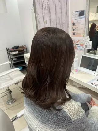 ミディアム 【髪質改善カラー】 あむ·. ⟡ 🖤のヘアスタイル