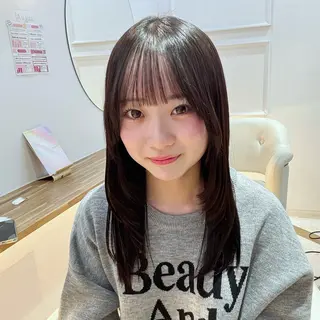 ミディアム 🍒しの🍒 透明感カラー/カットのヘアスタイル