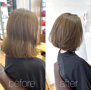 ミディアム カラー 💫期間限定価格💫 似合わせカット🧚のヘアスタイル