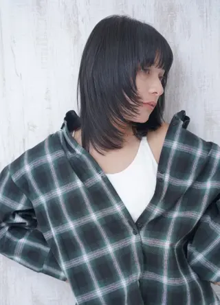 ミディアム 森 亜紗美のヘアスタイル