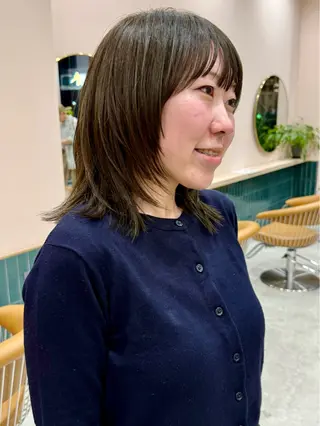 ミディアム Saki 🍋透明感 カラー/レイヤーのヘアスタイル