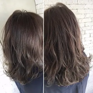 ミディアム カラー ワタイショウタ 髪質改善✨眉毛サロンのヘアスタイル