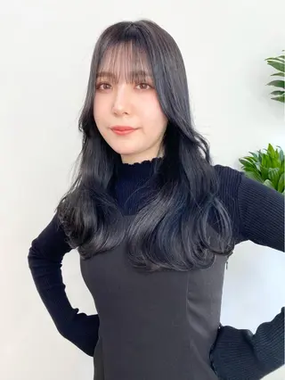 ロング カラー パーマ ヘアアレンジ メンズ キッズ ネイル マツエク・マツパ アイブロウ 韓国風×透明感カラー 髪質改善オタベシンヤのヘアスタイル