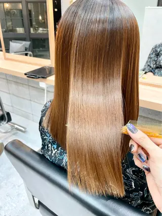 セミロング 髪質改善×METEO 店長 貞松直也のヘアスタイル