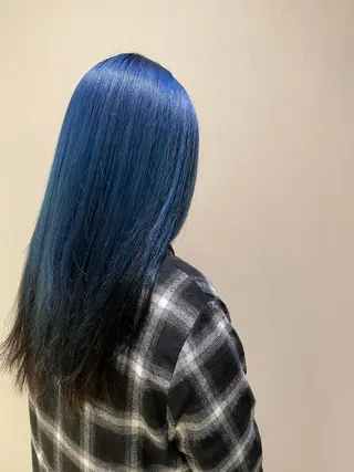ロング カラー 切りっぱなしボブ/ 蒲生四丁目/伊藤瑠唯のヘアスタイル