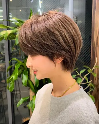 ショート カラー 🌈銀座、ボブ ショート🌈にっしーのヘアスタイル