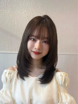 ミディアム ETOWA shinjuku所属・小顔似合わせ提案/ レイヤー/川澄かずまのヘアスタイル