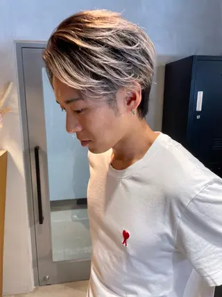 ミディアム カラー パーマ ヘアアレンジ メンズ メンズ特化 しゅうへいのヘアスタイル