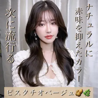 ロング カラー 透明感カラー× 小顔カット♡ヒデさんのヘアスタイル