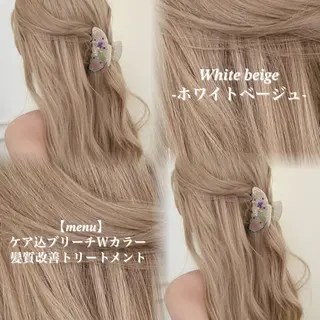 ロング カラー NAMI🤎ブラウン &ミルクティー🤍のヘアスタイル