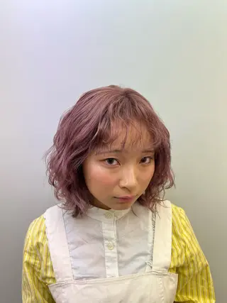 カラー ブリーチ/ハイトーン ボブ🐥HIYORIのヘアスタイル