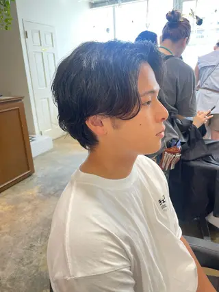 パーマ メンズ RIN／韓国ヘア レイヤーカットのヘアスタイル