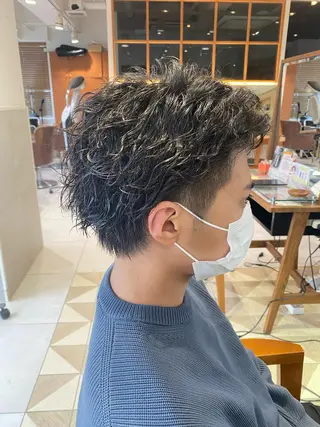 ショート カラー パーマ メンズ メンズパーマの巨匠 鈴木純のヘアスタイル